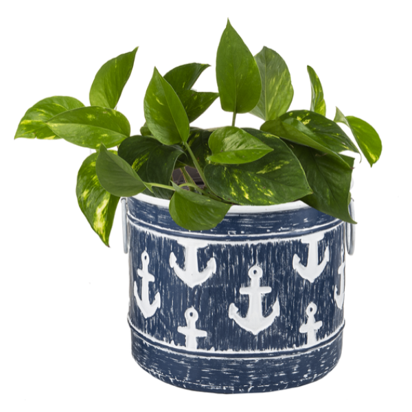 potted plant anchors Embossed Anchor Planter