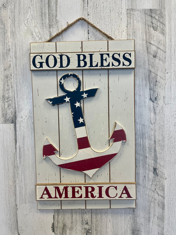 Patriotic Anchor - God Bless America