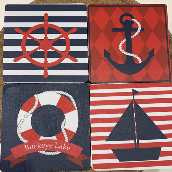 Nautical Rubber Coasters
